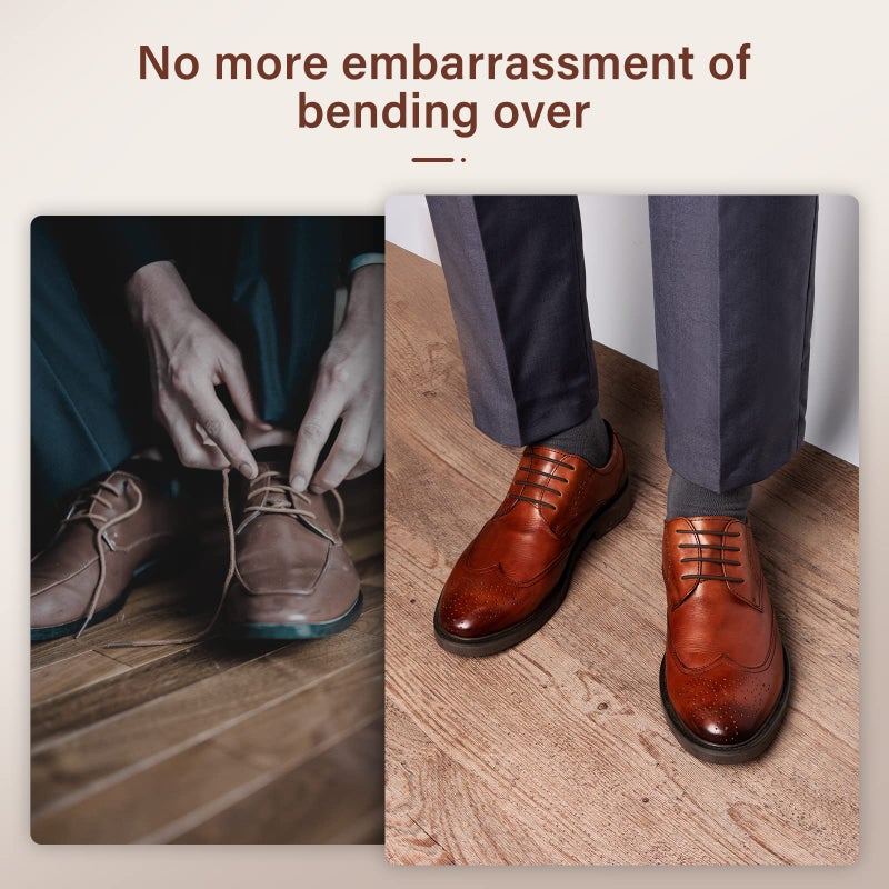 INMAKER No Tie Dress Shoe Laces for Men, Waxed Thin Oxford Round Shoelaces - Image 2